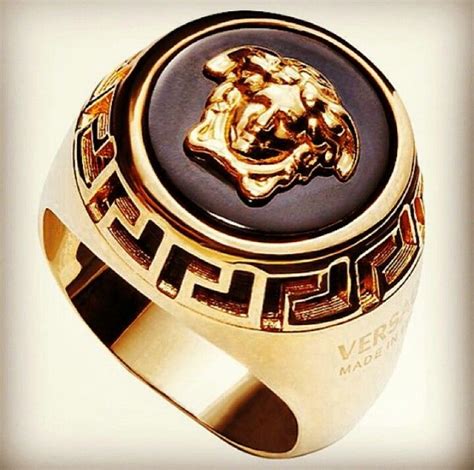 anillos de oro 14k versace de hombres|Versace Anillos Hombre .